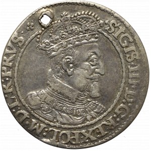 Zygmunt III Waza, Ort 1618, Gdańsk - listek klonu