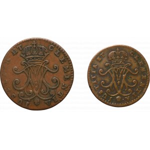 Luksemburg, Zestaw 1 i 2 liard 1759-1760