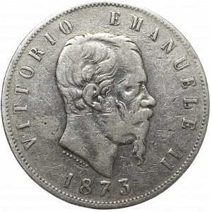 Italy, 5 lira 1873