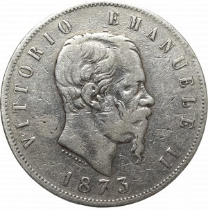 Italy, 5 lira 1873