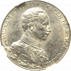 Niemcy, Prusy, 3 marki 1913 - 25 lat rządów Wilhelma II HHP MS62