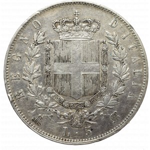 Italy, 5 lira 1874