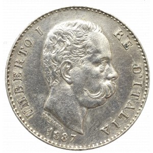 Włochy, 1 lira 1887