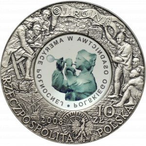 III RP, 10 złotych 2008 Polskie Osadnictwo w USA