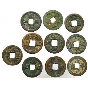 Chiny, Dynastia Song, Zestaw 10 monet keszowych