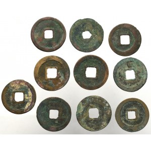Chiny, Dynastia Song, Zestaw 10 monet keszowych