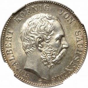 Germany, Saxony, 2 mark 1902 - NGC MS63