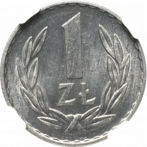 PRL, 1 złoty 1968 - rzadki - NGC MS64