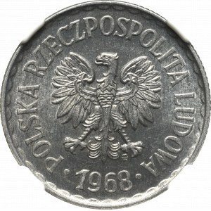 PRL, 1 złoty 1968 - rzadki - NGC MS64