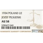 II Republic of Poland, 2 zlote 1934 Pilsudski - NGC AU58