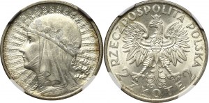 II Republic of Poland, 2 zloty 1932 - NGC MS65