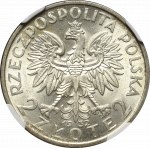 II Rzeczpospolita, 2 złote 1932, Głowa kobiety - okazowe! NGC MS65