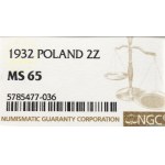 II Republic of Poland, 2 zloty 1932 - NGC MS65