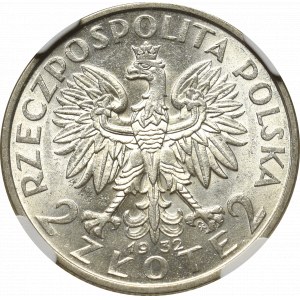 II Republic of Poland, 2 zloty 1932 - NGC MS63