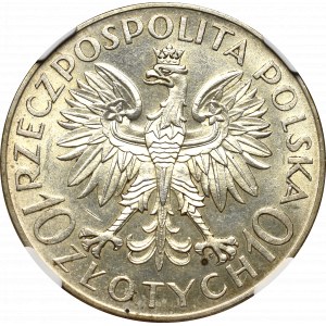 II Rzeczpospolita, 10 złotych 1933 Sobieski - NGC MS63