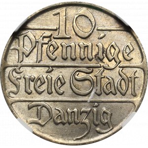 Free City of Danzig, 10 pfennig 1923 - NGC MS63
