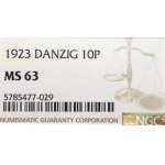 Free City of Danzig, 10 pfennig 1923 - NGC MS63