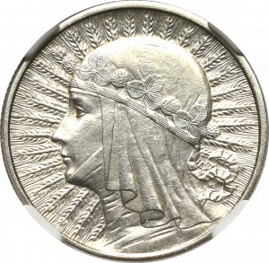 II Rzeczpospolita, 2 złote 1934, Głowa Kobiety - NGC MS61