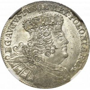 Saxony, Friedrich August II, 18 groschen 1755 - NGC MS64