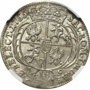 Saxony, Friedrich August II, 18 groschen 1755 - NGC MS64