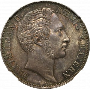 Germany, Bavaria, Taler = 2 gulden 1855 - NGC MS62
