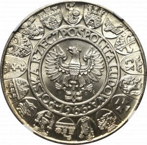 PRL, 100 złotych 1966 Mieszko i Dąbrówka - NGC MS66