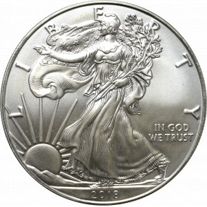 USA, Dolar 2018 - uncja srebra