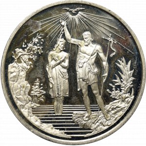 III RP, Medal chrzcielny Mennica - srebro