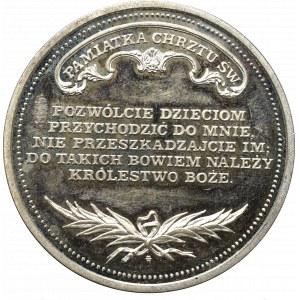 III RP, Medal chrzcielny Mennica - srebro