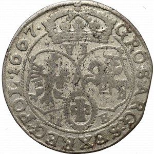 John II Casimir, 6 groschen 1667, Bromberg