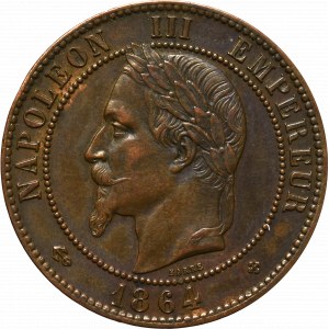 France, 10 centimes 1864