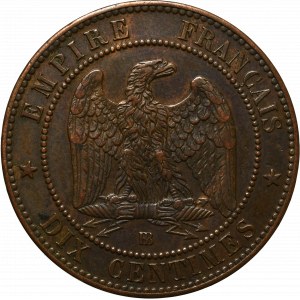 Francja, 10 centimów 1864