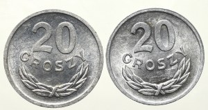 PRL, Zestaw 20 groszy 1969 i 1973
