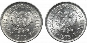 PRL, Zestaw 1 złoty 1970 i 1975