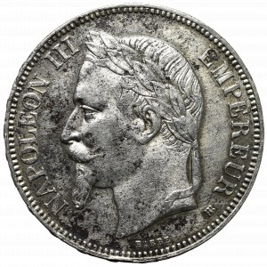 France, 5 francs 1868 BB