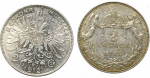 Austro-Węgry, Zestaw 2 korony 1912