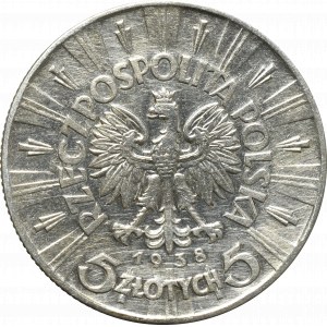 II Republic of Poland, 5 zloty 1938 Pilsudski