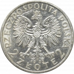 II Rzeczpospolita, 2 złote 1932, Głowa kobiety