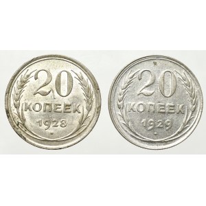 ZSRR, Zestaw 20 kopiejek 1928 i 1929