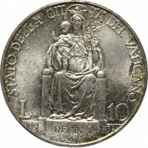 Vatican, Pivs XI, 10 Lire 1934