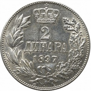 Serbia, 2 dinary 1897