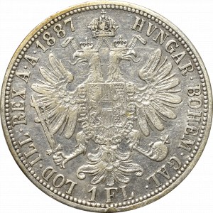 Austria, Franz Joseph, 1 florin 1887