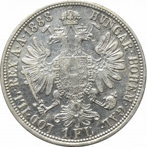 Austria-Hungary, Franz Joseph I, 1 florin 1888