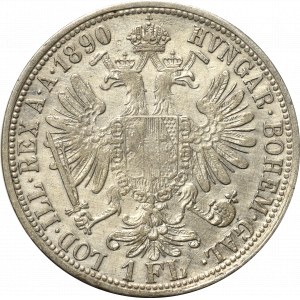 Austria-Hungary, Franz Joseph I, 1 florin 1890