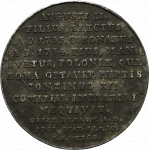 Poniatowski, Medal August III Sas - suita kopia kolekcjonerska