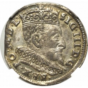 Sigismund III, 3 groschen 1595, Vilnius - NGC MS62