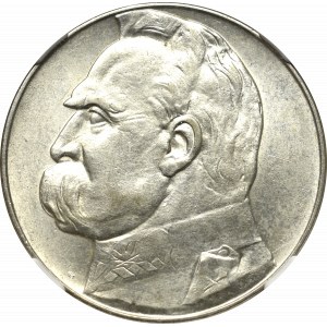 II Rzeczpospolita, 10 złotych 1936 Piłsudski - NGC AU58