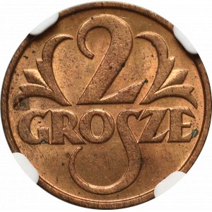 II Rzeczpospolita, 2 grosze 1934 - NGC MS63RD