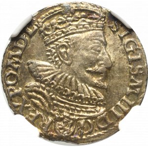 Sigismund III, 3 groschen 1594, Marienburg - NGC MS62