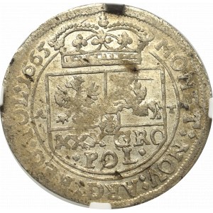 John II Casimir, 30 groschen 1665, Cracow - NGC MS61